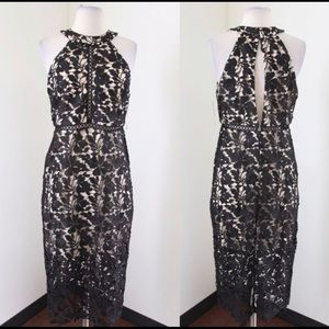 Dear Moon Lace Overlay dress